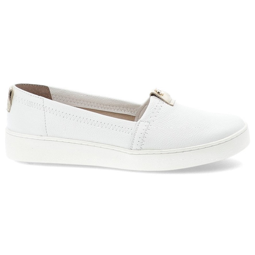 Białe Półbuty Armodo Stylowe Wsuwane Obuwie Damskie