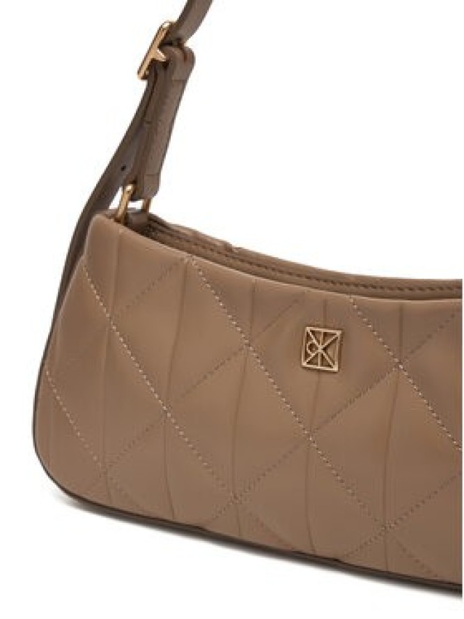 Calvin Klein Torebka Quilted Sm Shoulder Bag LV04F3327G Beżowy
