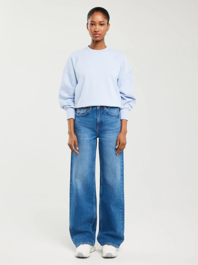 Bluza damska z nadrukiem 3d niebieska Jean 400