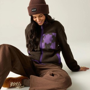 Orla Kiely Printed Borg Full Zip Fleece