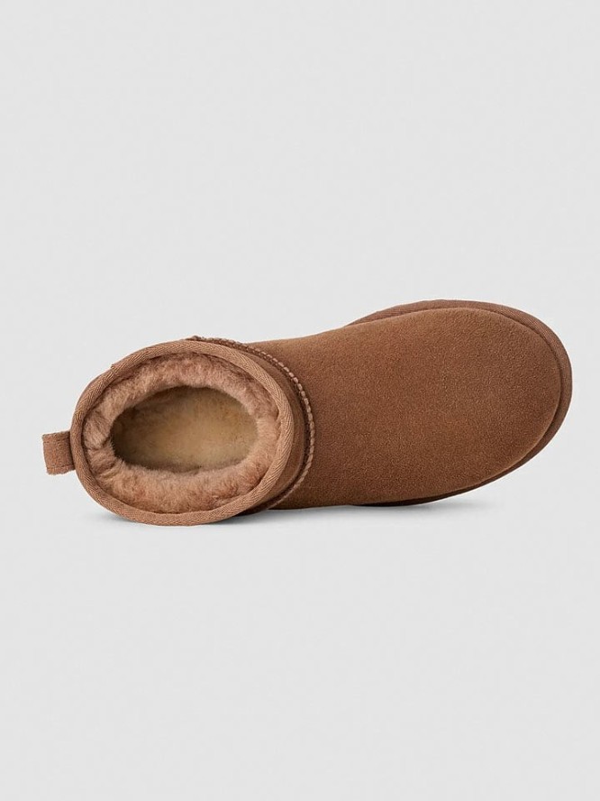 UGG Botki "Ultra Mini" w kolorze brązowym ze skóry owczej rozmiar: 37
