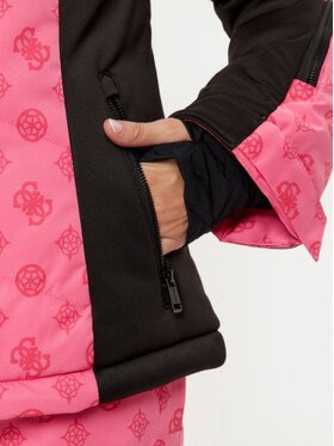 Guess Kurtka narciarska W4PL3N WH0K0 Różowy Regular Fit