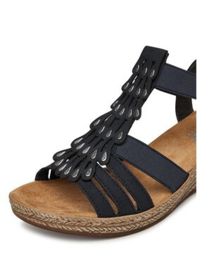 Rieker Sandały 62436-14 Granatowy