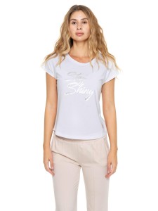 Elegancki damski T-shirt z krótkim rękawem
