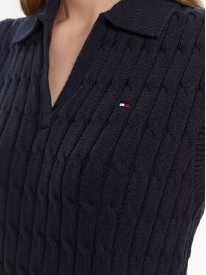 Tommy Hilfiger Sweter WW0WW45655 Granatowy Regular Fit