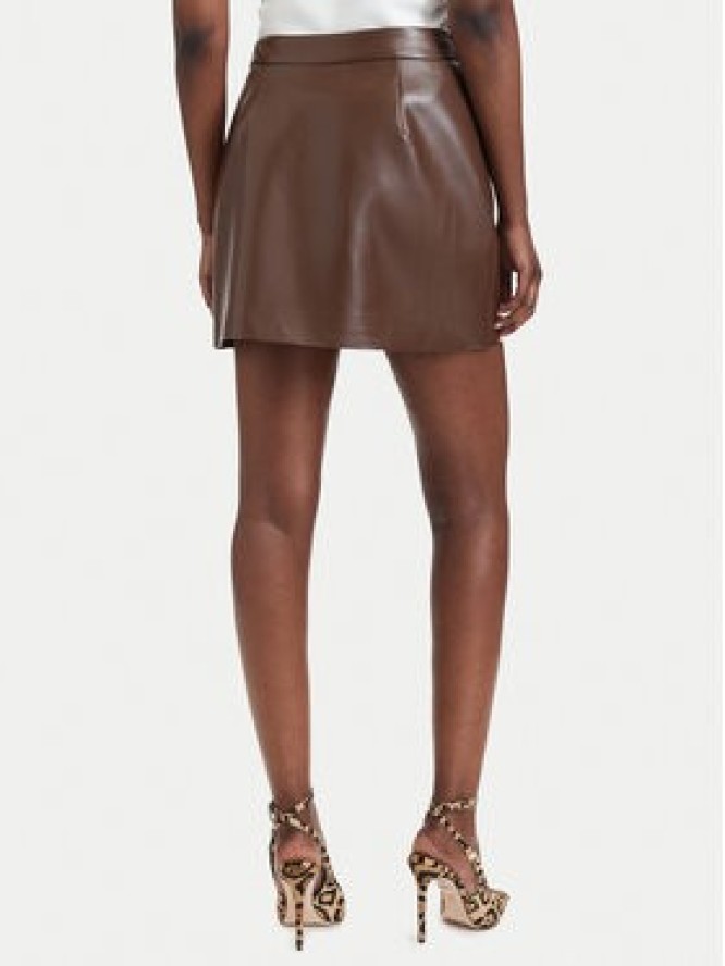 Guess Spódnica z imitacji skóry W6YD09 W2902 Brązowy Regular Fit