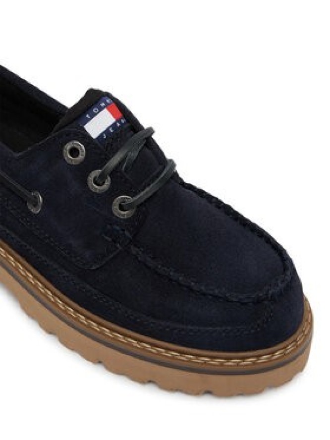 Tommy Jeans Półbuty Tjw Archive '01 Low Boat Shoe EN0EN03157 Granatowy