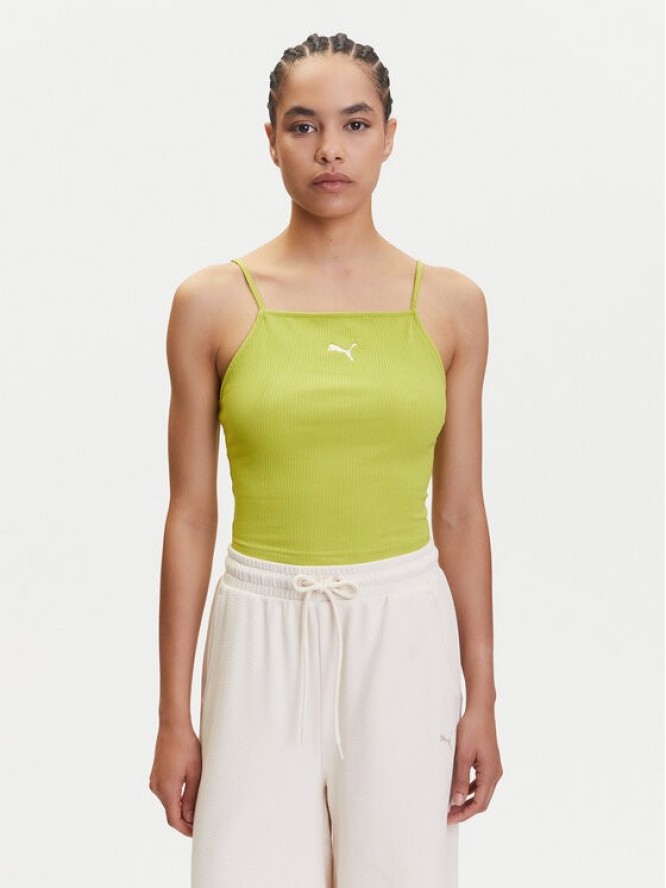Puma Top Ess 629771 Zielony Slim Fit