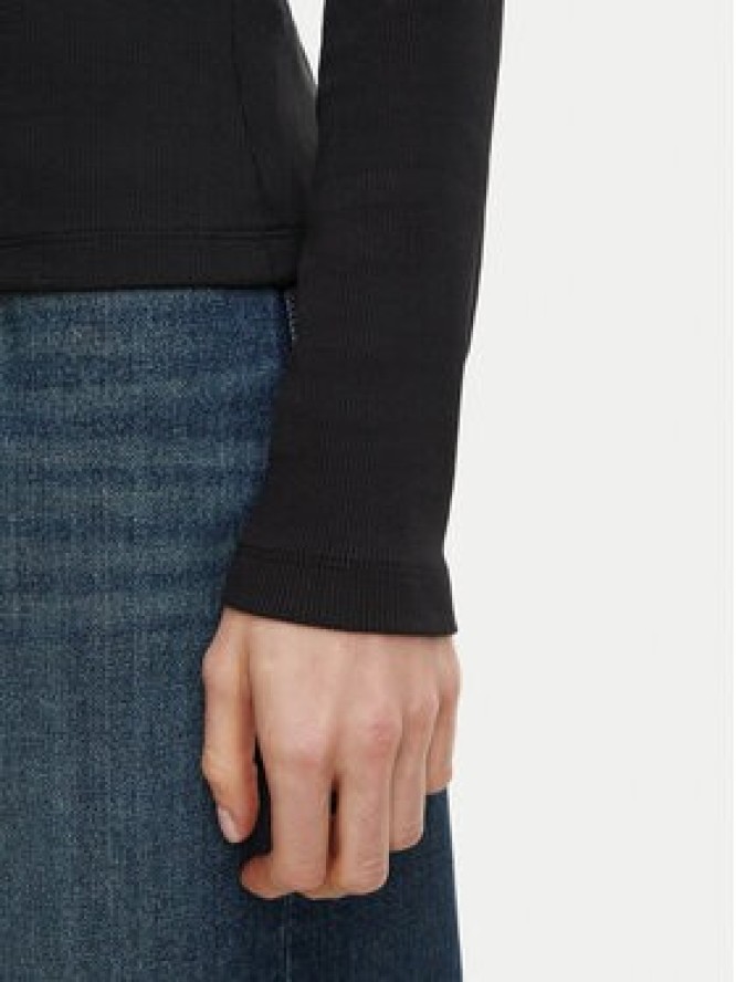 Calvin Klein Jeans Bluzka Henley LV047H203G Czarny Slim Fit