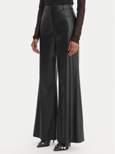 HUGO Spodnie z imitacji skóry Hasmina-1 50552964 Czarny Wide Leg