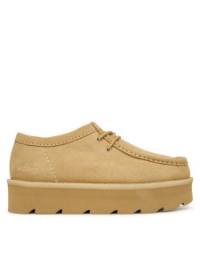 Clarks Półbuty Meare Walla. 26183785 Beżowy