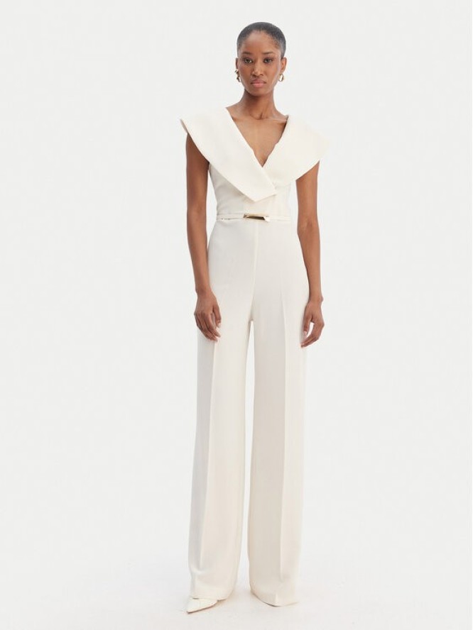 Simona Corsellini Kombinezon P26CPTU00701 Écru Regular Fit