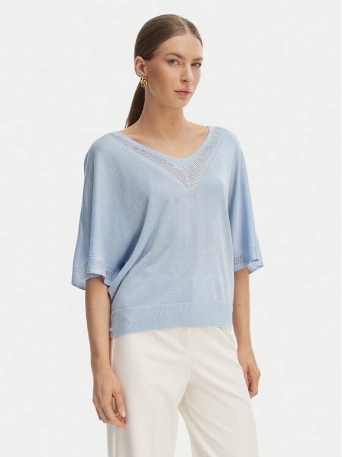 Morgan Bluzka 241-MCHRIS Błękitny Relaxed Fit