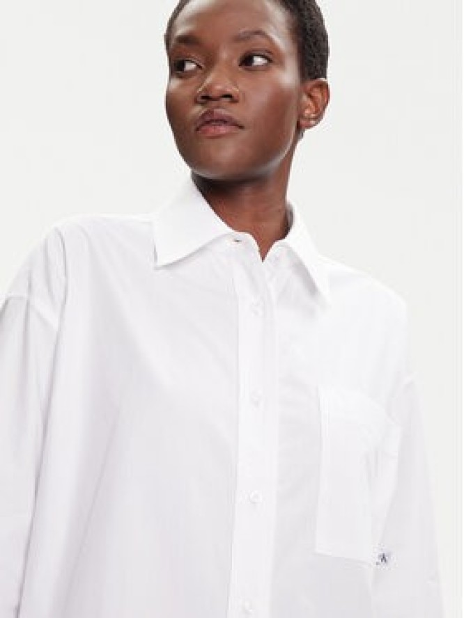 Calvin Klein Jeans Sukienka koszulowa LV047C022G Biały Oversize