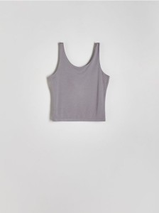 Koszulka na ramiączkach z modalem - jasnoszary