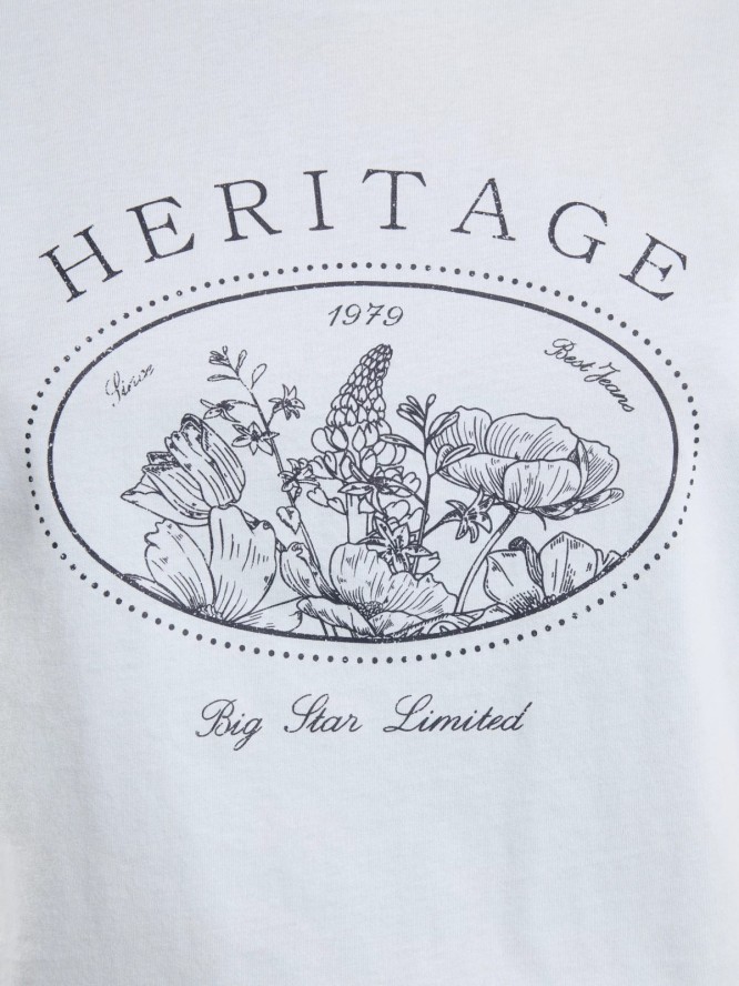 Koszulka damska z nadrukiem błękitna Alota 400