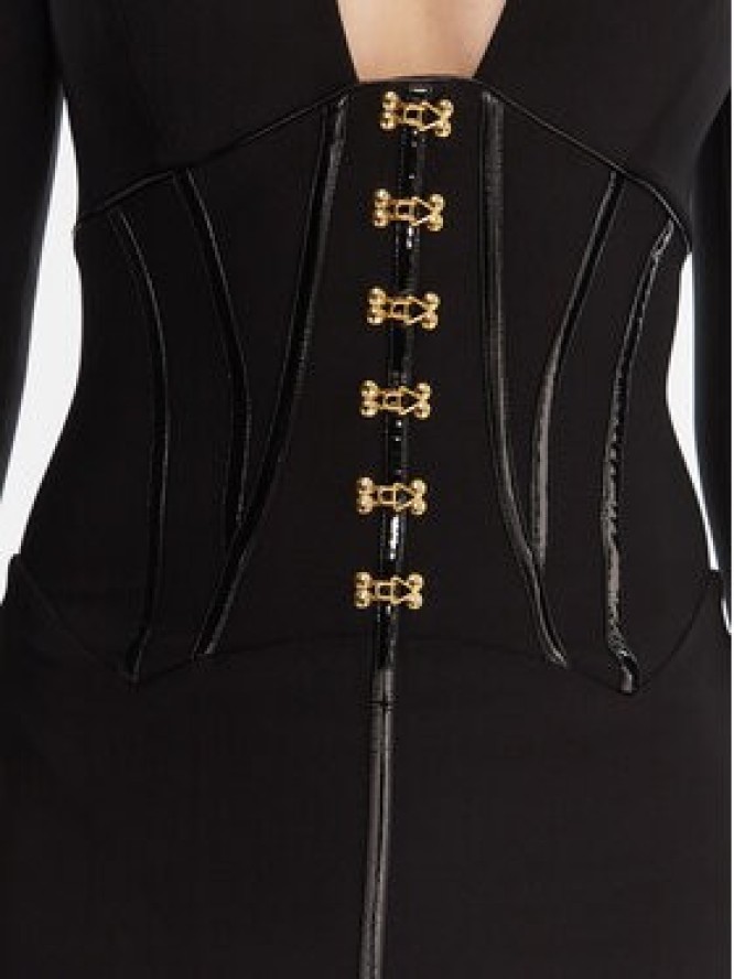 Elisabetta Franchi Sukienka koktajlowa AB-797-57E2-V590 Czarny Slim Fit