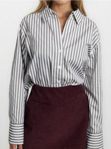 Koszula z kołnierzykiem w paski - wielobarwny