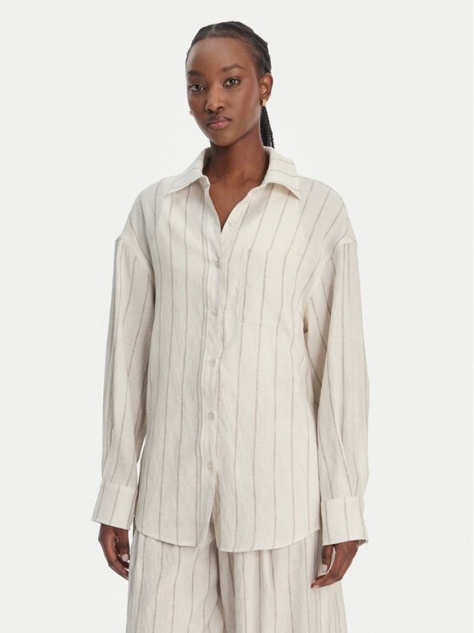 Eleh Koszula SS260271 Écru Relaxed Fit