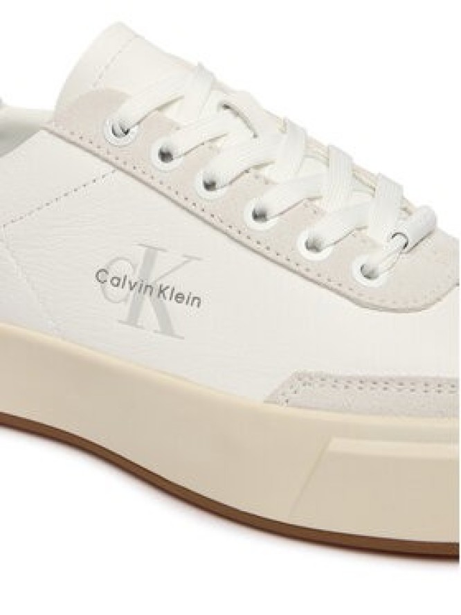 Calvin Klein Sneakersy Basket Cups Lup Wt Lth Su HW0HW02984 Biały