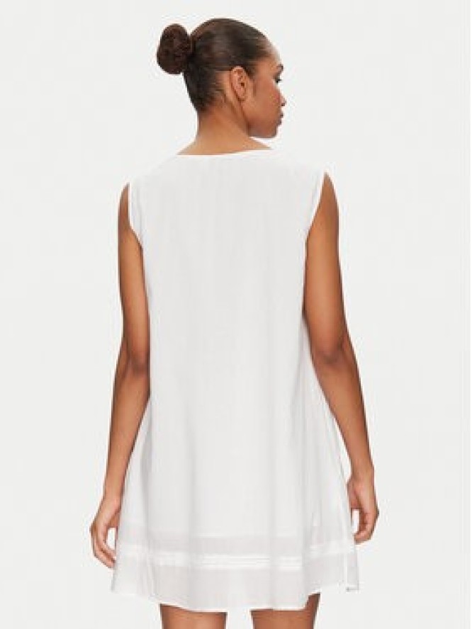 Seafolly Sukienka letnia Gathered 55431-DR Biały Relaxed Fit