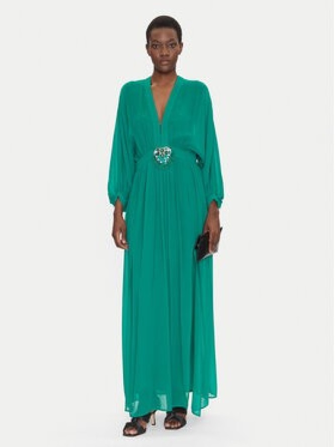 Luisa Spagnoli Sukienka wieczorowa Paiolo 541815 Zielony Regular Fit