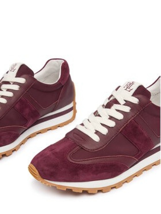 LAUREN RALPH LAUREN Sneakersy Dani 802P04672007 Bordowy