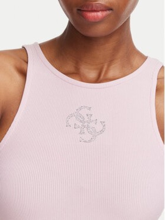 Guess Top W6RP39 KD092 Różowy Regular Fit