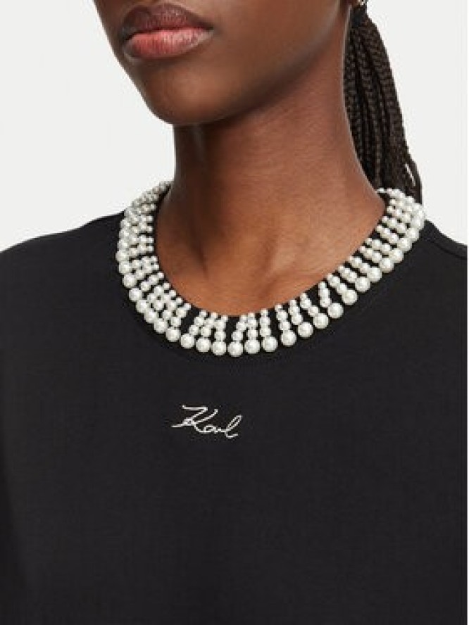KARL LAGERFELD T-Shirt B3W17057 Czarny Regular Fit