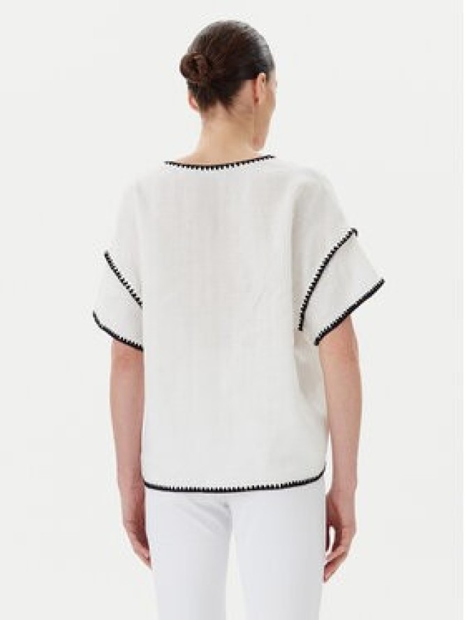 ICONA Bluzka RP5LE004 Biały Relaxed Fit