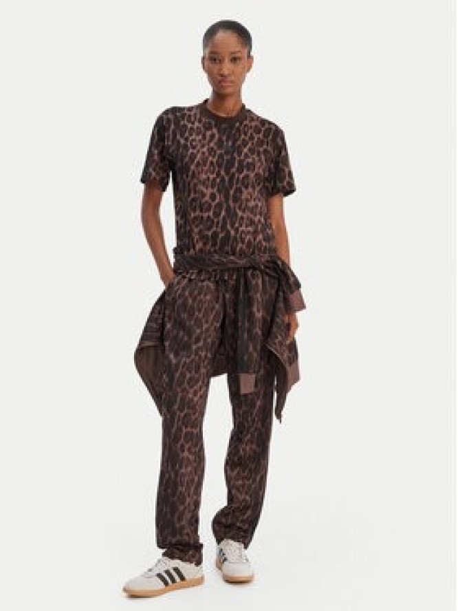 adidas T-Shirt Seasonal Essentials Leopard Print JZ0200 Brązowy Regular Fit