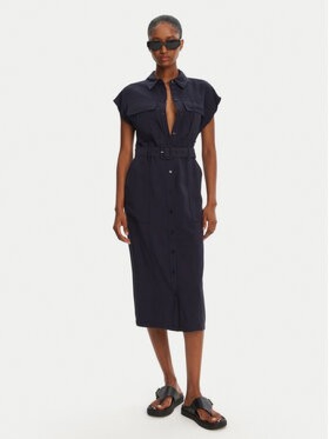 Patrizia Pepe Sukienka koszulowa 2A2870/A573-C789 Granatowy Regular Fit