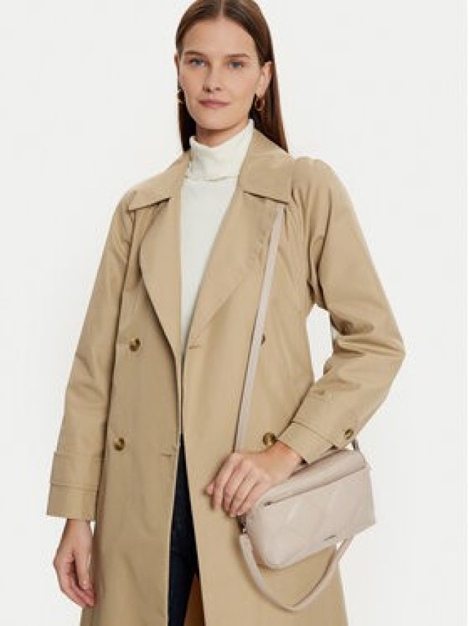 Calvin Klein Torebka Diamond Quilt Camera Bag W/Pkt K60K612907 Beżowy