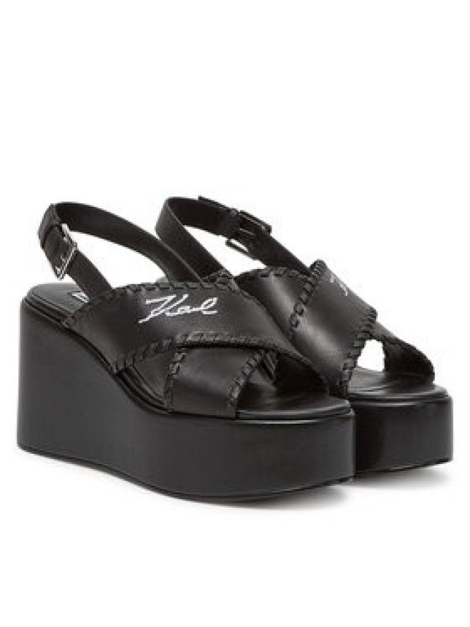 KARL LAGERFELD Sandały Wendy KL33372 Czarny