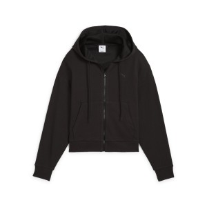 Damska wygodna bluza z kapturem HER na zamek o skróconym kroju PUMA