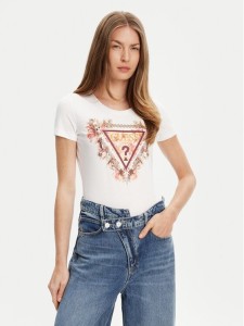 Guess T-Shirt W5YI08 J1314 Biały Regular Fit