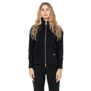 Bluza zimowa Leone 1947 Warm Touch Damen,Reißverschluss und Strickeinsätzen