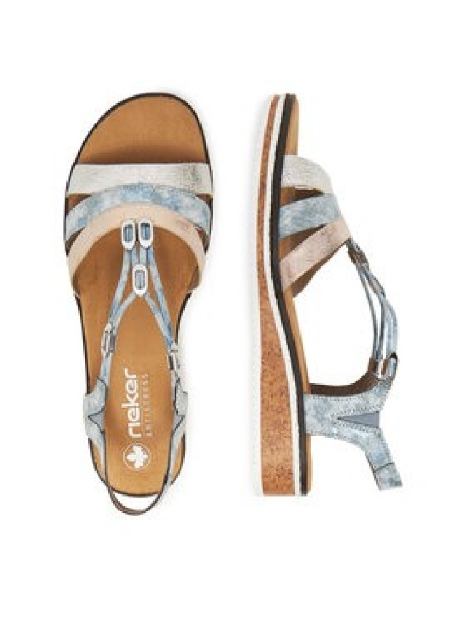 Rieker Sandały V36G4-40 Niebieski