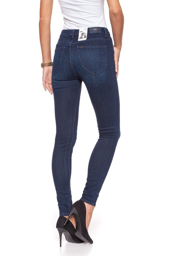 SPODNIE DAMSKIE LEE SCARLETT HIGH MIDNIGHT WORN L626KJMA