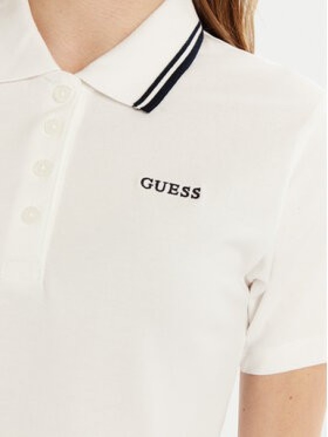 Guess Polo V5GP06 KCOK1 Biały Regular Fit