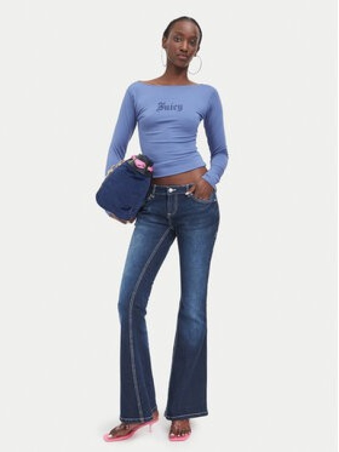Juicy Couture Bluzka JCWCT226329 Niebieski Slim Fit
