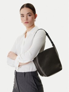 Calvin Klein Torebka Emblem Aop Medium Bucket LV04F3365G Czarny