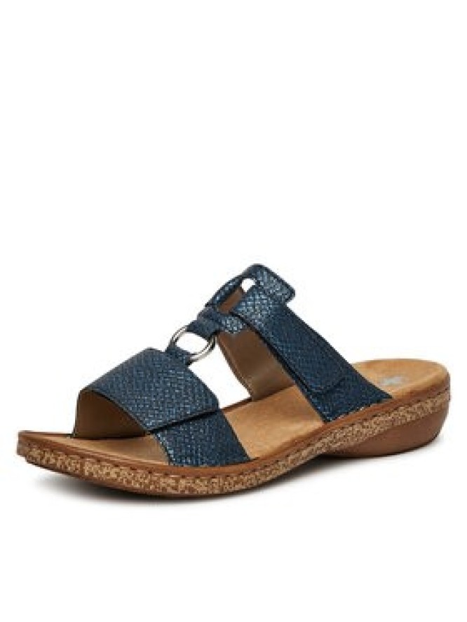 Rieker Klapki 628P9-14 Granatowy