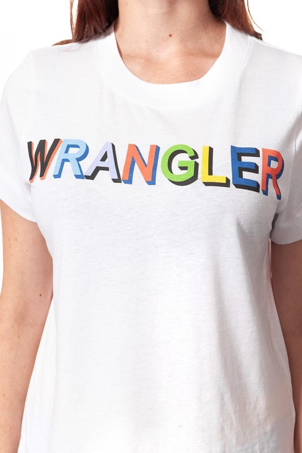 WRANGLER T SHIRT DAMSKI T-SHIRTS 80´S TEE WHITE W7010EV12 112130877