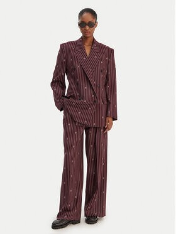 HUGO Spodnie materiałowe Haviri 50554419 Bordowy Relaxed Fit