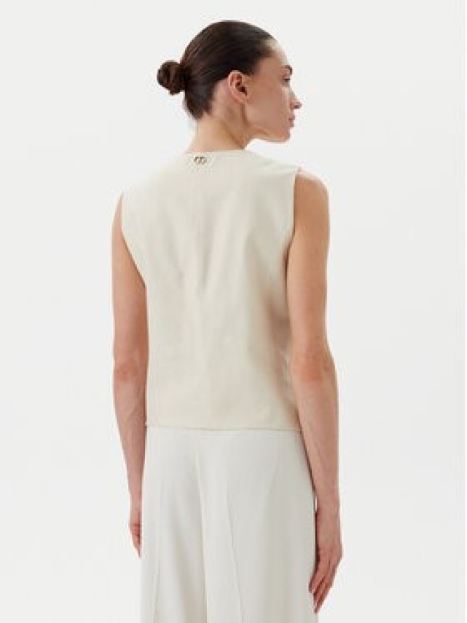 TWINSET Kamizelka 251TP2161 Beżowy Slim Fit