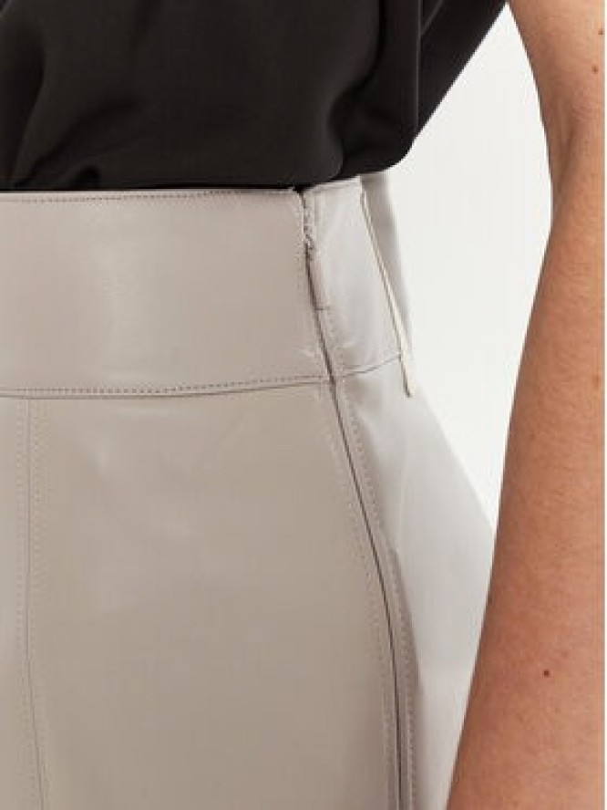 Max Mara Leisure Spódnica z imitacji skóry Marzia 2516771027 Szary Regular Fit