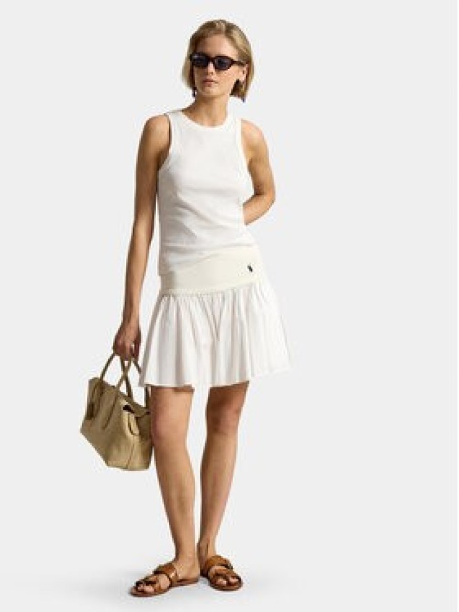 Polo Ralph Lauren Spódnica mini 211A12965002 Biały Regular Fit
