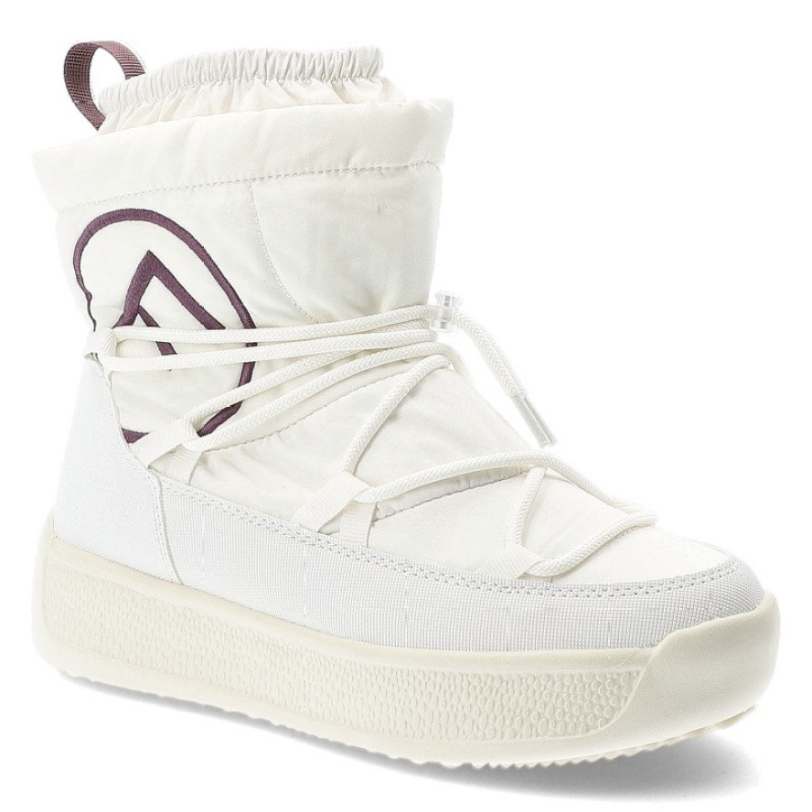 Białe Śniegowce Filippo Ciepłe Buty Damskie Na Platformie
