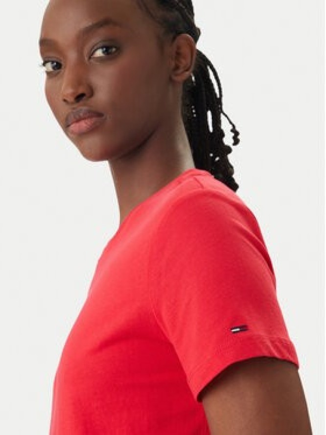 Tommy Jeans T-Shirt DW0DW22277 Czerwony Regular Fit